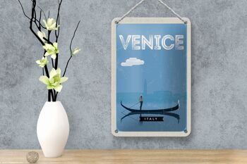Panneau en étain voyage 12x18cm, panneau photo pittoresque de Venise 4