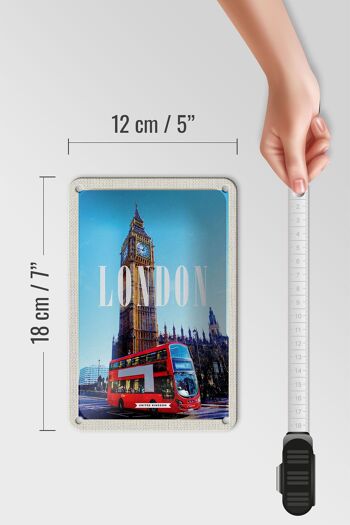Panneau en étain voyage 12x18cm, bus rouge de Londres, panneau Big Ben 5