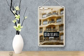 Panneau de voyage en étain, 12x18cm, barcelone, espagne, Architecture, signe de vacances 4