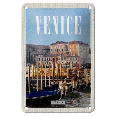 Cartel de chapa de viaje, 12x18cm, Venecia, Italia, Venecia, Italia, cartel Retro