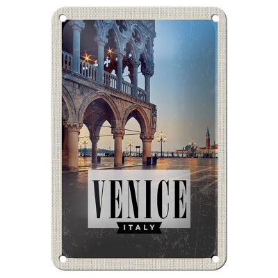 Tin sign travel 12x18cm Venice Venice Panorama Poster Decoration