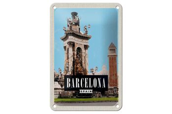 Panneau de voyage en étain, 12x18cm, panneau photo d'architecture de barcelone espagne 1