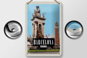 Panneau de voyage en étain, 12x18cm, panneau photo d'architecture de barcelone espagne 2