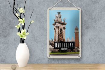 Panneau de voyage en étain, 12x18cm, panneau photo d'architecture de barcelone espagne 4