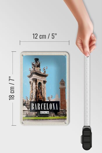 Panneau de voyage en étain, 12x18cm, panneau photo d'architecture de barcelone espagne 5