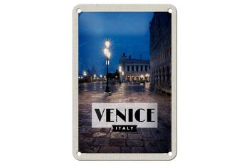 Panneau de voyage en étain, 12x18cm, venise, italie, vue de Venise, panneau de nuit 1