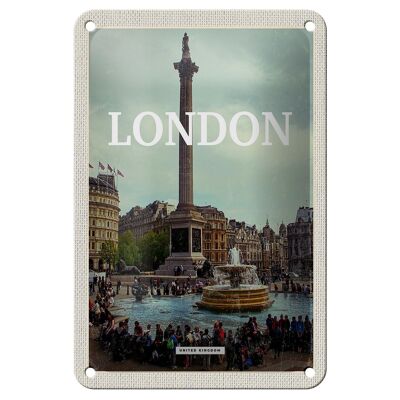 Cartel de chapa de viaje, 12x18cm, cartel de fuente de Londres, Inglaterra