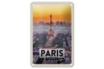 Signe en étain voyage 12x18cm, décoration tour Eiffel Paris France 1