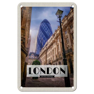 Blechschild Reise 12x18cm London England Innenstadt Schild