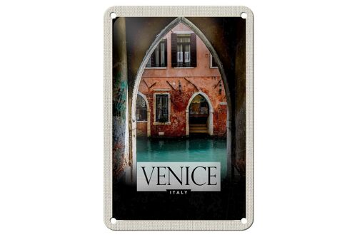 Blechschild Reise 12x18cm Venice Italien Fluss Panorama Dekoration