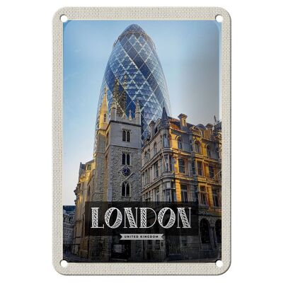 Blechschild Reise 12x18cm London United Kingdom Architektur Schild