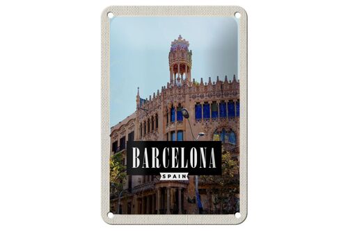 Blechschild Reise 12x18cm Barcelona Spanien Sargrada Reise Schild
