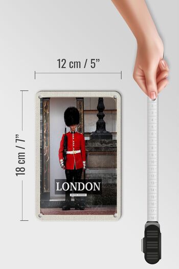 Panneau de voyage en étain, 12x18cm, garde de sécurité de londres, panneau du palais de Buckingham 5