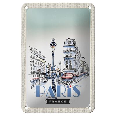 Panneau de voyage en étain, 12x18cm, panneau photo artistique de la ville de Paris, France