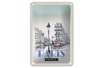 Panneau de voyage en étain, 12x18cm, panneau photo artistique de la ville de Paris, France 1