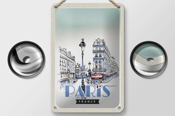 Panneau de voyage en étain, 12x18cm, panneau photo artistique de la ville de Paris, France 2