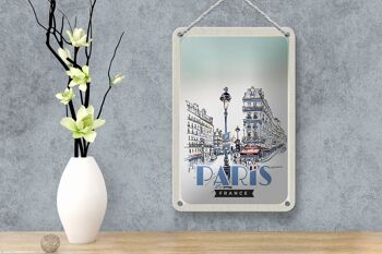 Panneau de voyage en étain, 12x18cm, panneau photo artistique de la ville de Paris, France 4
