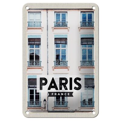 Blechschild Reise 12x18cm Paris Frankreich Architektur Stadt Schild