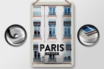 Panneau de voyage en étain, 12x18cm, Paris, France, Architecture, ville 2