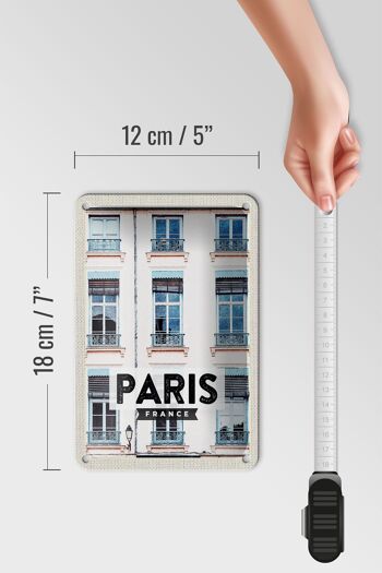 Panneau de voyage en étain, 12x18cm, Paris, France, Architecture, ville 5