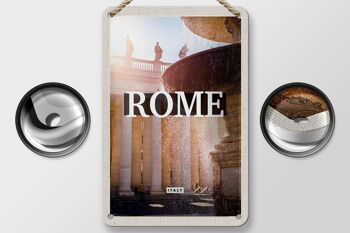 Signe en étain voyage 12x18cm, fontaine de Rome italie, décoration médiévale 2