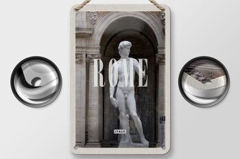 Signe de voyage en étain 12x18cm, Statue de Rome italie, signe de Destination de vacances 2