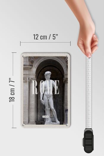 Signe de voyage en étain 12x18cm, Statue de Rome italie, signe de Destination de vacances 5