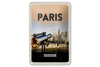 Panneau de voyage en étain, 12x18cm, jumelles de Paris, panneau de la cathédrale Notre-Dame 1