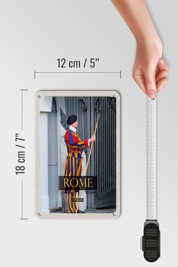 Panneau de voyage en étain 12x18cm, décoration de voyage de garde de sécurité de Rome italie 5