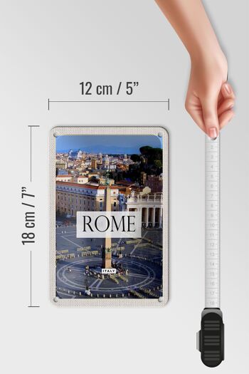 Signe de voyage en étain, 12x18cm, Rome, italie, place saint-pierre, signe de vacances 5