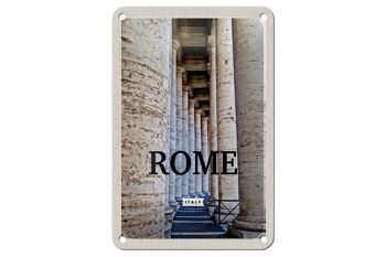 Panneau de voyage en étain, 12x18cm, Rome, italie, panneau de construction médiéval 1