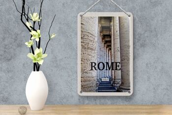 Panneau de voyage en étain, 12x18cm, Rome, italie, panneau de construction médiéval 4