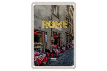 Panneau de voyage en étain, 12x18cm, panneau de construction de Restaurant, Rome, italie 1