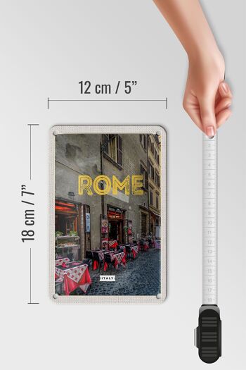 Panneau de voyage en étain, 12x18cm, panneau de construction de Restaurant, Rome, italie 5