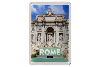Panneau de voyage en étain, 12x18cm, Rome, italie, fontaine de Trevi 1