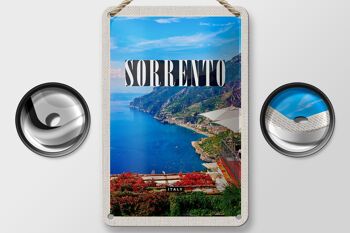 Panneau de voyage en étain, 12x18cm, panneau de voyage avec vue sur la mer de Sorrento, italie 2