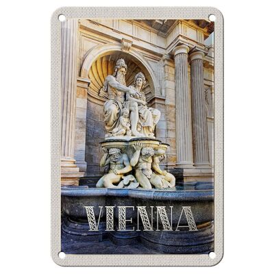 Cartel de chapa de viaje, 12x18cm, Viena, Austria, escultura, cartel Medieval