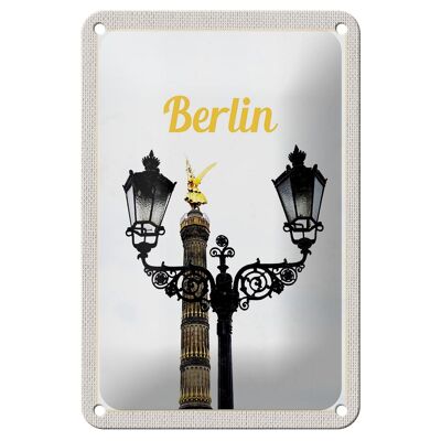 Cartel de chapa de viaje, 12x18cm, Berlín, Alemania, columna de la victoria, cartel de viaje