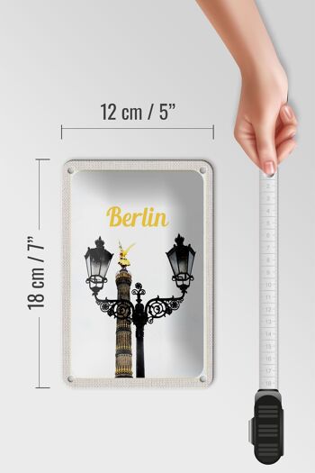 Panneau de voyage en étain, 12x18cm, colonne de victoire de Berlin, allemagne, signe de voyage 5
