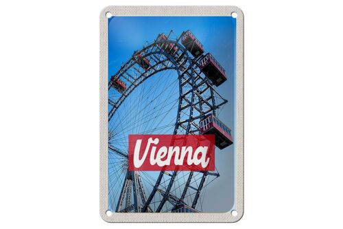 Blechschild Reise 12x18cm Wien Österreich Prater Urlaub Reise Schild