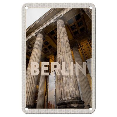Blechschild Reise 12x18cm Berlin DE Brandenburger Tor Dekoration