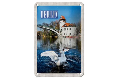 Blechschild Reise 12x18cm Berlin Deutschland Spree Fluss Schild