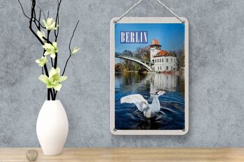 Panneau de voyage en étain, 12x18cm, Berlin, allemagne, signe de la rivière Spree 4