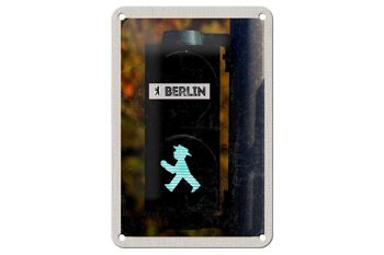 Panneau de voyage en étain, 12x18cm, feu de circulation de Berlin, allemagne, panneau de voyage 1
