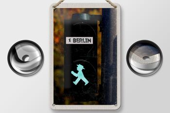 Panneau de voyage en étain, 12x18cm, feu de circulation de Berlin, allemagne, panneau de voyage 2