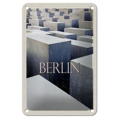 Panneau de voyage en étain, 12x18cm, Berlin, allemagne, Antique, signe de voyage