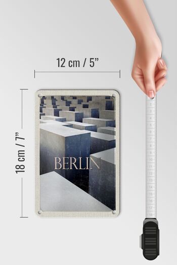 Panneau de voyage en étain, 12x18cm, Berlin, allemagne, Antique, signe de voyage 5
