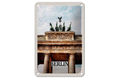 Blechschild Reise 12x18cm Berlin Deutschland Brandenburger Tor Schild