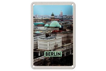 Panneau de voyage en étain, 12x18cm, Berlin, allemagne, vue de Berlin 1