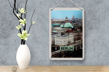Panneau de voyage en étain, 12x18cm, Berlin, allemagne, vue de Berlin 4